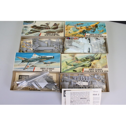 300 - Airfix - 20 Boxed 72 (red stripe) Aircraft model kits to include 11 x Series 2 (MIG. 21, Meteor III,... 