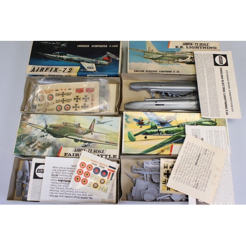 300 - Airfix - 20 Boxed 72 (red stripe) Aircraft model kits to include 11 x Series 2 (MIG. 21, Meteor III,... 