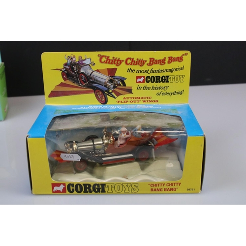 338 - Four boxed Corgi TV & Film related diecast models to include 98751 Chitty Chitty Bang Bang, The Gree... 