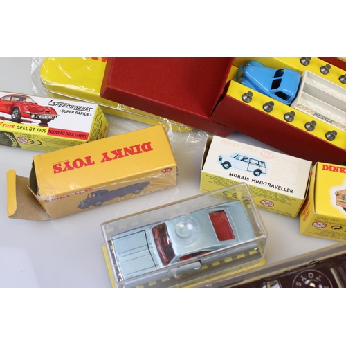 339 - 17 Boxed Atlas Dinky diecast models to include 1420, 530, 1421, 1424G, 1425E, 1408, 1416, 011500, 26... 