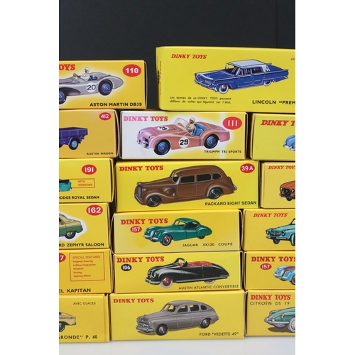 343 - 23 Boxed Atlas Dinky diecast models to include 24CP, 24Q, 412, 157, 162, 157, 111, 110, 182, 543, 24... 