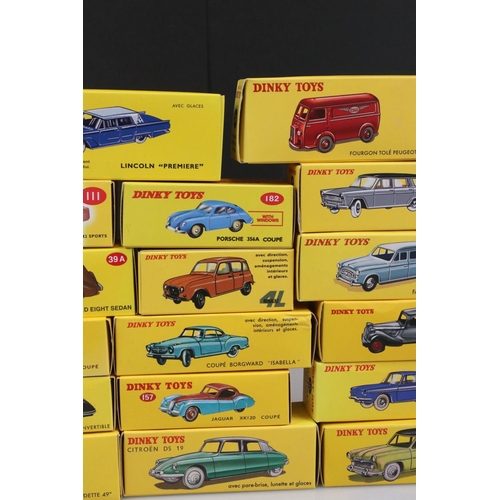 343 - 23 Boxed Atlas Dinky diecast models to include 24CP, 24Q, 412, 157, 162, 157, 111, 110, 182, 543, 24... 