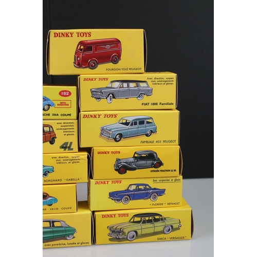 343 - 23 Boxed Atlas Dinky diecast models to include 24CP, 24Q, 412, 157, 162, 157, 111, 110, 182, 543, 24... 