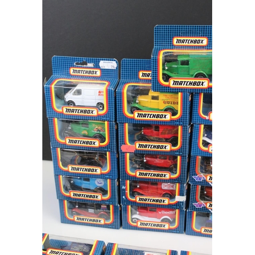 347 - Over 55 boxed Matchbox 1992 diecast models, boxes previously opened, diecast ex, boxes gd