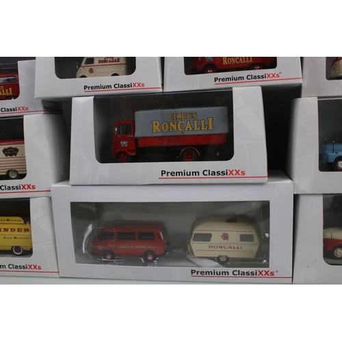 351 - 11 Boxed / cased Premium ClassiXXs diecast models, all featuring circus decals, excellent