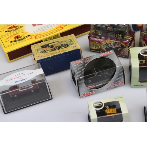 352 - 25 Boxed / carded diecast models to include Matchbox, Schuco, Oxford, Corgi etc plus a boxed Matchbo... 