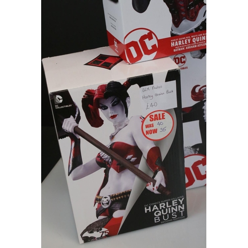 249 - Eight boxed DC Collectibles to include Batman Arkham Asylum Harley Quinn, Harley Quinn Bust 2nd edn,... 