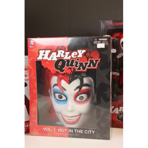 249 - Eight boxed DC Collectibles to include Batman Arkham Asylum Harley Quinn, Harley Quinn Bust 2nd edn,... 