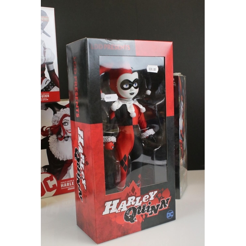 249 - Eight boxed DC Collectibles to include Batman Arkham Asylum Harley Quinn, Harley Quinn Bust 2nd edn,... 