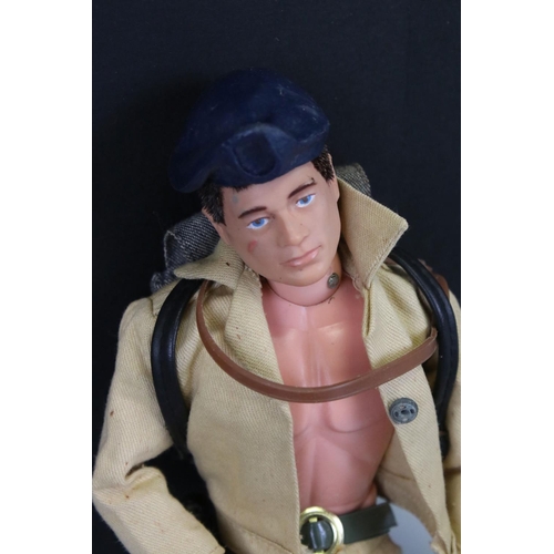 319 - Early 1970's Palitoy Action Man Figure with brown flock hair, with an Action Soldier Uniform and oth... 