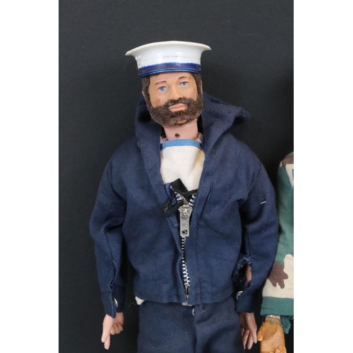 319A - Action Man - Two original Palitoy figures to include Sailor and Red Paratrooper, both in original cl... 