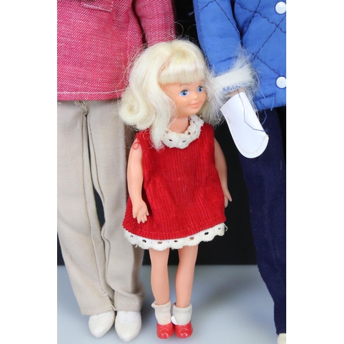 324 - Three 1960's Pedigree Dolls from the Sindy family including Sindy dressed in fur trimmed anorack and... 