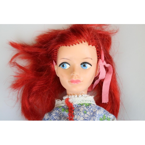 325 - Boxed 1960's Pedigree Mitzi, Sindy's Continental Friend, Doll with Red Hair and Floral Dress with sh... 