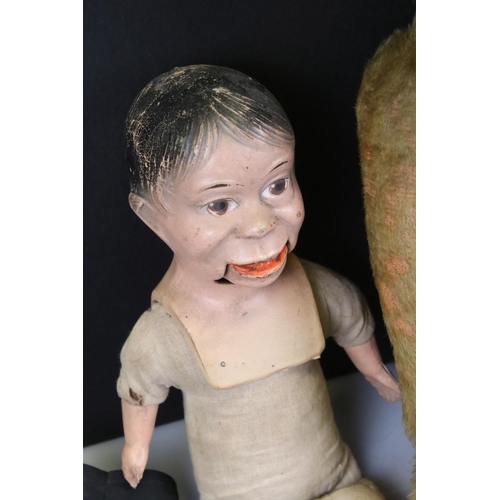 331 - Early 20th century Ventriloquist Doll made by Reliable Dolls of Canada, 41cm high together with Two ... 