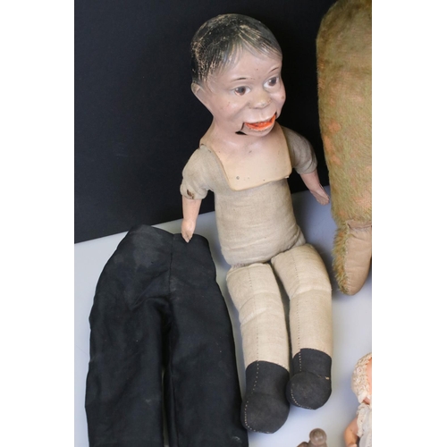 331 - Early 20th century Ventriloquist Doll made by Reliable Dolls of Canada, 41cm high together with Two ... 