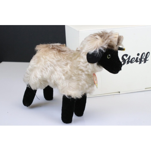 337A - Steiff Snuki Goat soft toy contained within a Steiff box