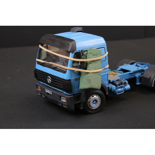 425 - Two plastic kit built haulage models, very well made, includes a British Steel Strip Products (coupl... 