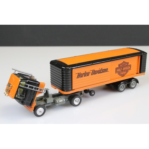 572 - Original Corgi Major 1137 Articulated Trailer with later applied Harley Davidson decals and repainte... 