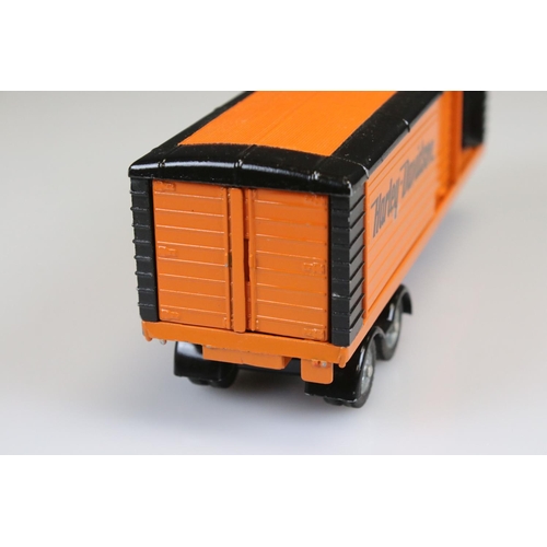 572 - Original Corgi Major 1137 Articulated Trailer with later applied Harley Davidson decals and repainte... 