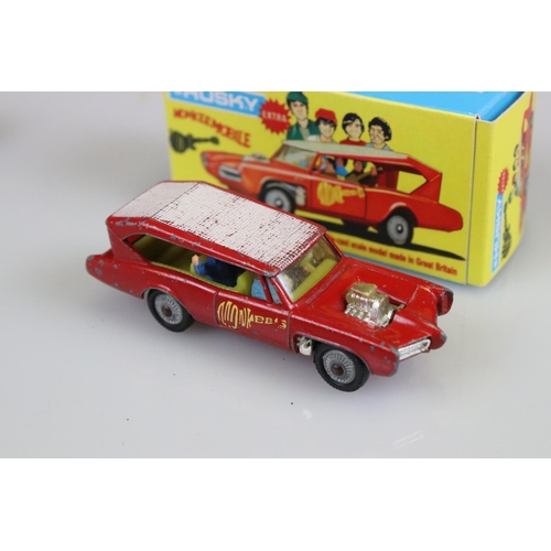 574 - Boxed Husky The Monkees Monkeemobile diecast model (play worn, ex box) plus a play worn Corgi Whizzw... 