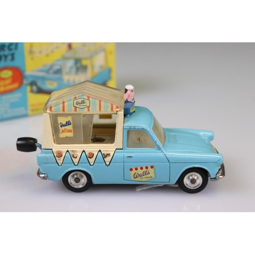 579 - Boxed Corgi 474 Musical Wall's Ice Cream Van on Ford Thames diecast model, music in working order, d... 