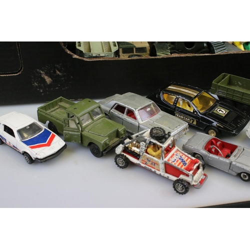 511 - Quantity of play worn diecast models from the mid 20th C onwards to include Corgi, Dinky and Matchbo... 