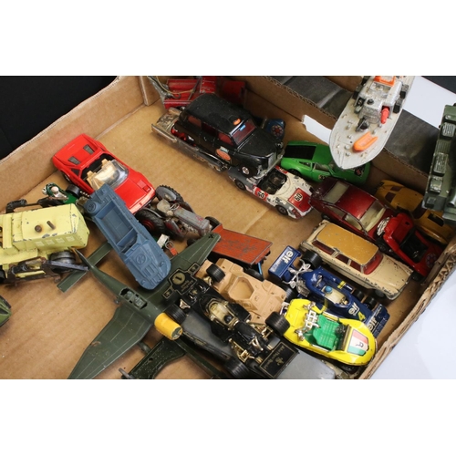 511 - Quantity of play worn diecast models from the mid 20th C onwards to include Corgi, Dinky and Matchbo... 