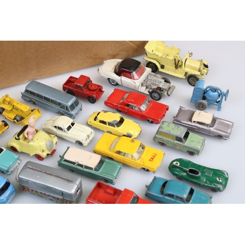 515 - Quantity of mid 20th C play worn diecast models to include Matchbox Lesney and Corgi, features Trian... 