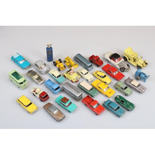 515 - Quantity of mid 20th C play worn diecast models to include Matchbox Lesney and Corgi, features Trian... 