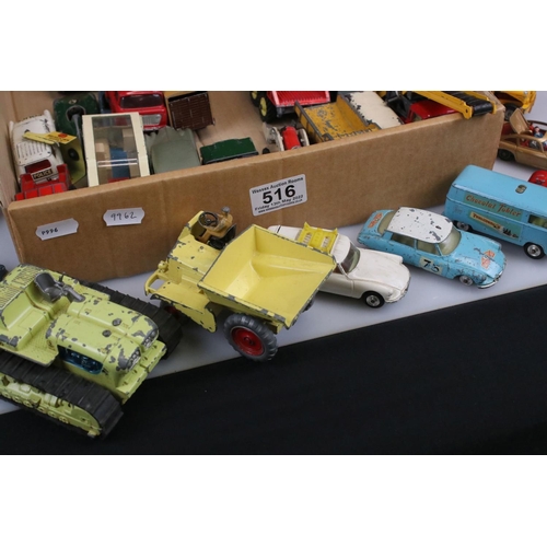 516 - Around 40 mid 20th C play worn diecast models to include Corgi and Dinky featuring Corgi Toblerone V... 