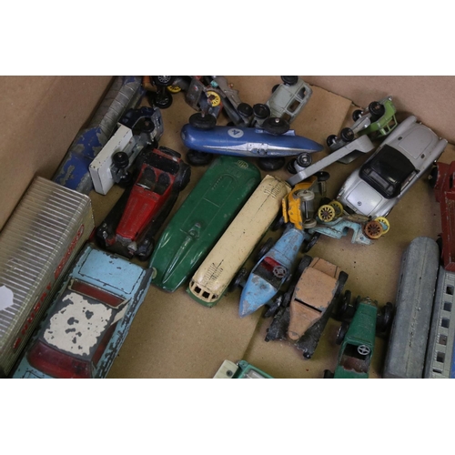 519 - Around 45 mid 20th C play worn diecast models to include mainly Dinky of various scale, features ear... 