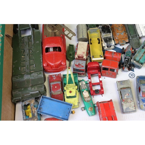 522 - Quantity of mid 20th C play worn diecast models to include Dinky, Corgi, Triang Spot On etc, heavy p... 