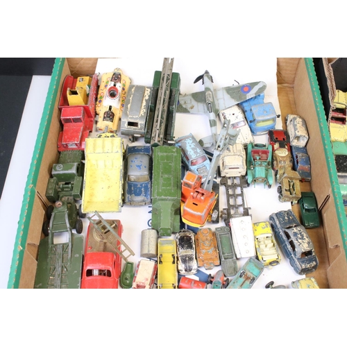 522 - Quantity of mid 20th C play worn diecast models to include Dinky, Corgi, Triang Spot On etc, heavy p... 