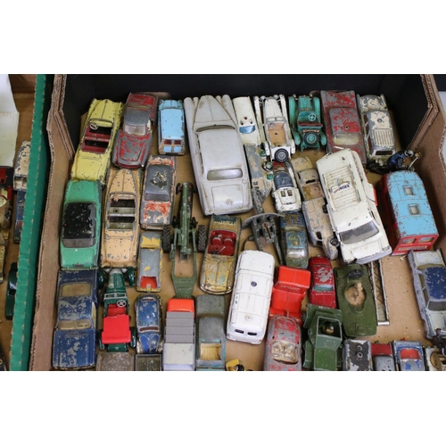 522 - Quantity of mid 20th C play worn diecast models to include Dinky, Corgi, Triang Spot On etc, heavy p... 