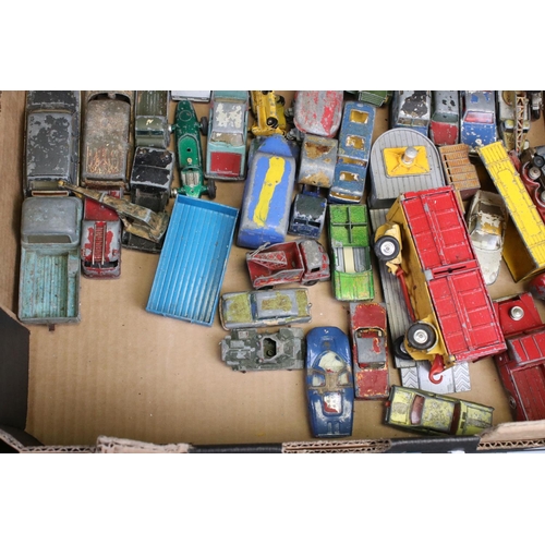 522 - Quantity of mid 20th C play worn diecast models to include Dinky, Corgi, Triang Spot On etc, heavy p... 