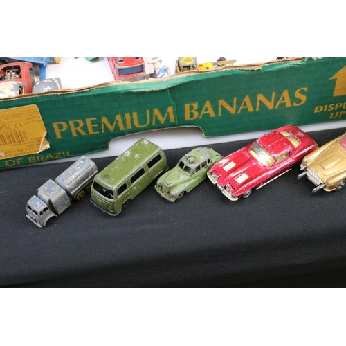 522 - Quantity of mid 20th C play worn diecast models to include Dinky, Corgi, Triang Spot On etc, heavy p... 