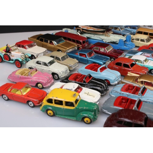 525 - Collection of around 60 mid 20th C play worn diecast models to include Corgi and Dinky, to include C... 