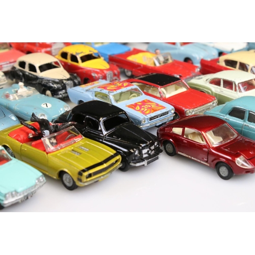 525 - Collection of around 60 mid 20th C play worn diecast models to include Corgi and Dinky, to include C... 