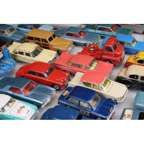 525 - Collection of around 60 mid 20th C play worn diecast models to include Corgi and Dinky, to include C... 