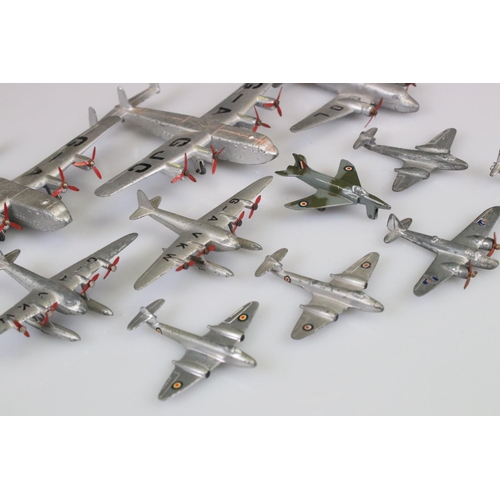 527 - 11 Dinky diecast model planes in a good play worn condition to include 2 x York, Viking, 2 x Seaplan... 