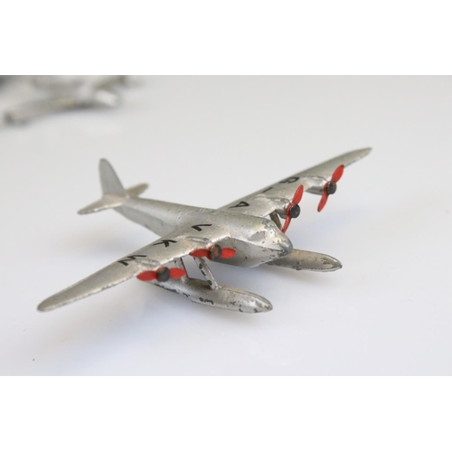 527 - 11 Dinky diecast model planes in a good play worn condition to include 2 x York, Viking, 2 x Seaplan... 