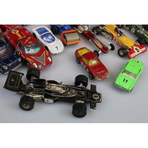 533 - Quantity of mid 20th C onwards play worn diecast models to include mainly Corgi examples featuring G... 