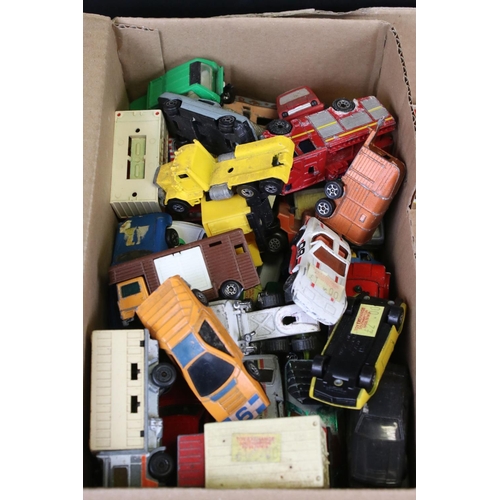 535 - Collection of mid 20th C onwards play worn diecast models to include Mathcbox, Tootsie Toys, Corgi, ... 