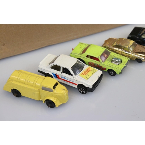 535 - Collection of mid 20th C onwards play worn diecast models to include Mathcbox, Tootsie Toys, Corgi, ... 