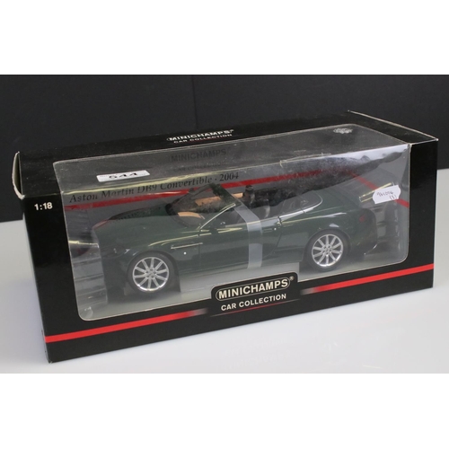 544 - Three boxed diecast 1:18 models, to include Minichamps Car Collection Aston Martin DB9 Convertible 2... 