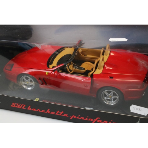 545 - Two boxed ltd edn Hot Wheels Mattel Ferrari Elite 1:18 diecast models to include N2054 (loose windsc... 