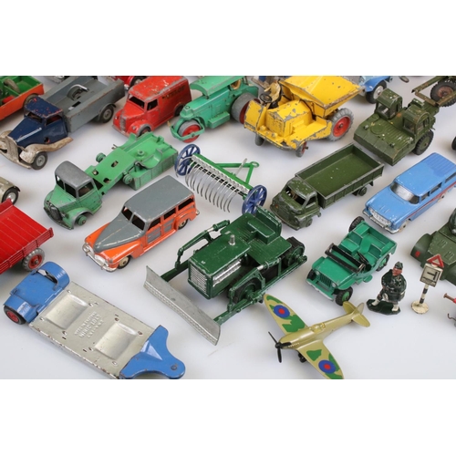 546 - Collection of mid 20th C play worn diecast and tin plate models to include Triang Minic and Dinky ex... 