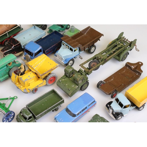 546 - Collection of mid 20th C play worn diecast and tin plate models to include Triang Minic and Dinky ex... 