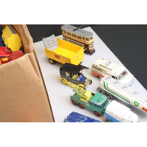 547 - Quantity of play worn diecast & plastic models to include Dinky, Britains, Corgi etc, various models... 