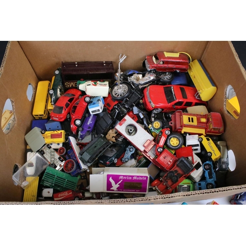 547 - Quantity of play worn diecast & plastic models to include Dinky, Britains, Corgi etc, various models... 